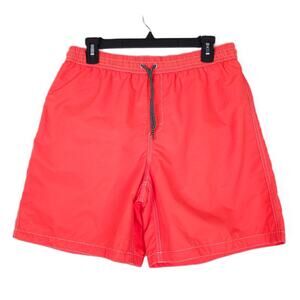 A.p.c. Men's Louis Regular-Fit 7" Mesh Lined Swim Trunks Coral Solid Large NWT